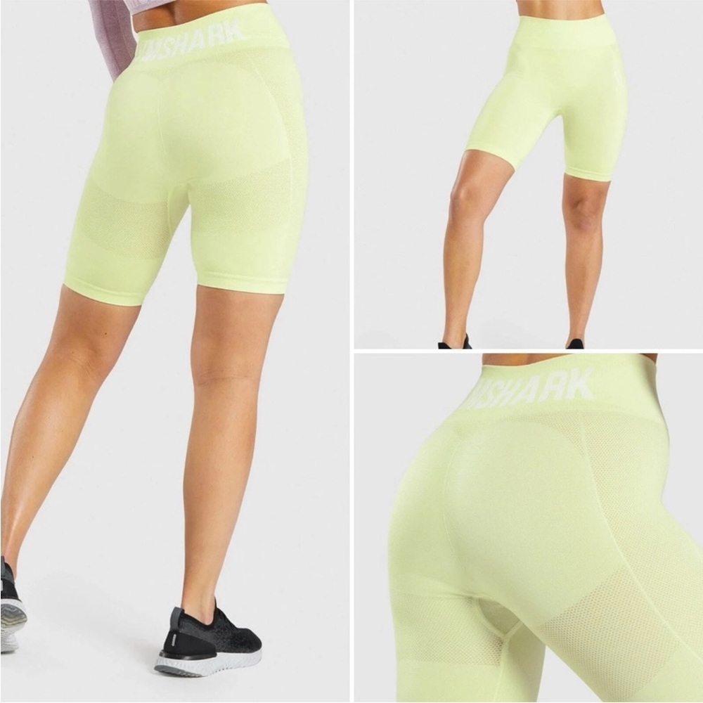 Gymshark Flex Cycling Shorts in Light Green Marl Biker Shorts Women's medium